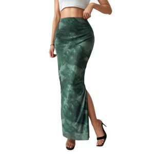 Elitee Women’s Elegant Long Dress – Figure-Flattering Side Slit Design